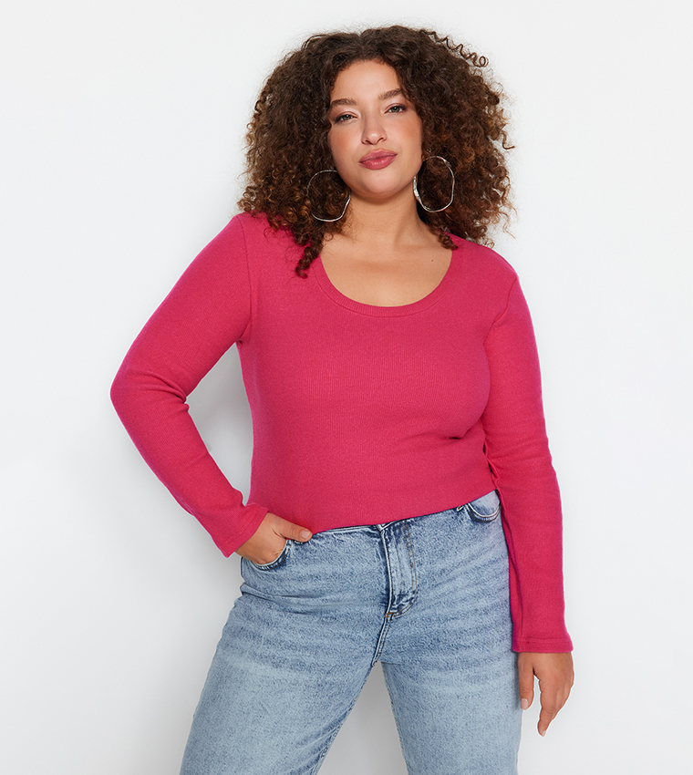 Ribbed Long Sleeves Top