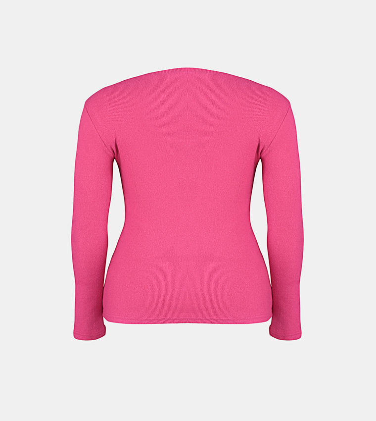 Ribbed Long Sleeves Top