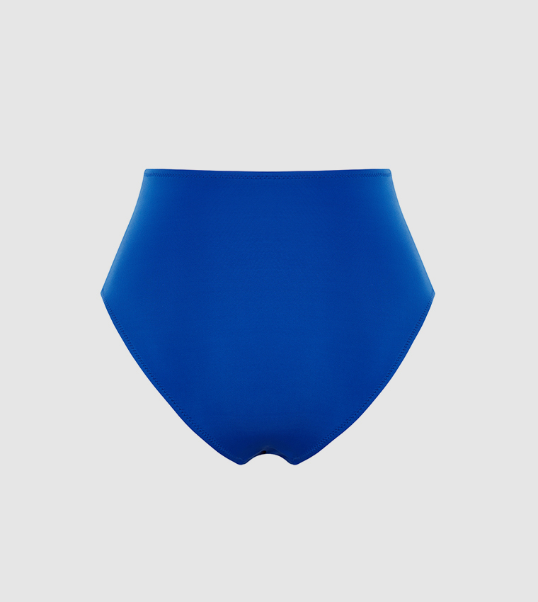 سروال بيكيني بخصر عالي وبفتحة 