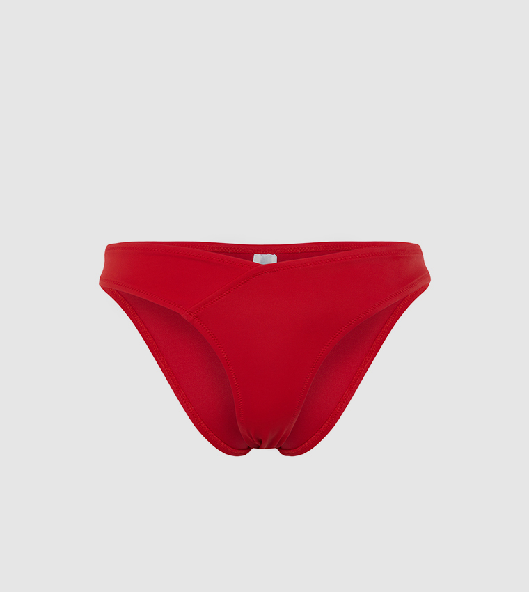 Solid V Cut Bikini Bottom