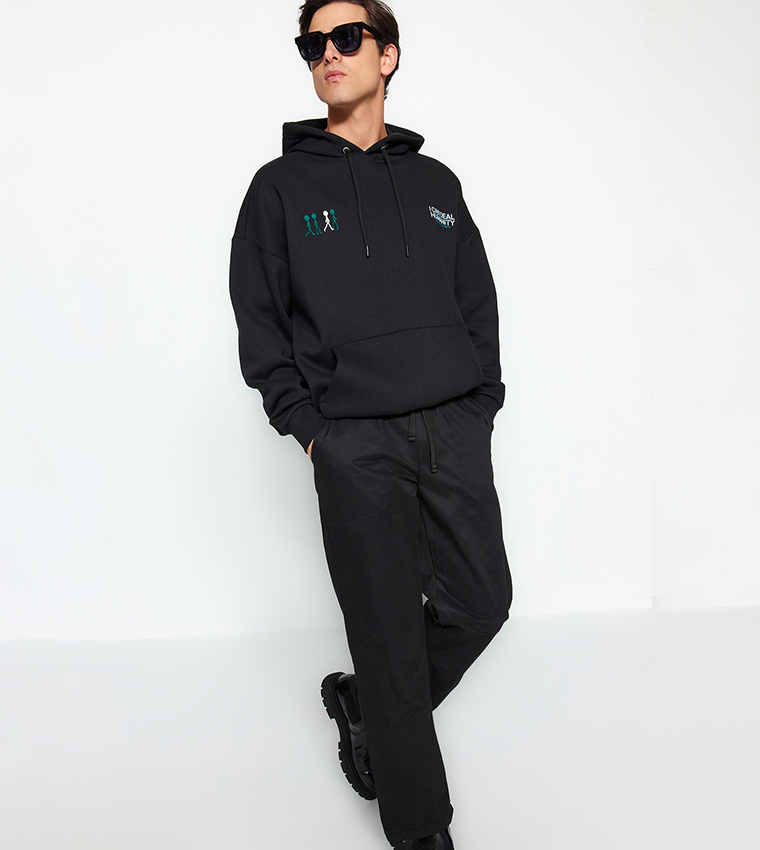 Solid Regular Fit Waist Lace Up Trouser