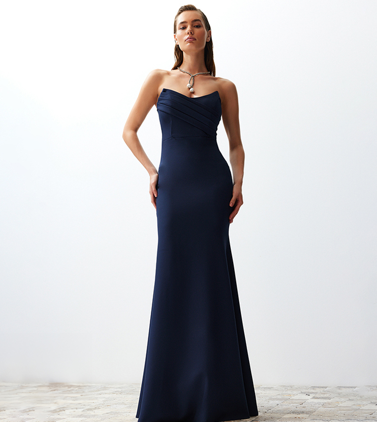 Navy bodycon maxi dress online