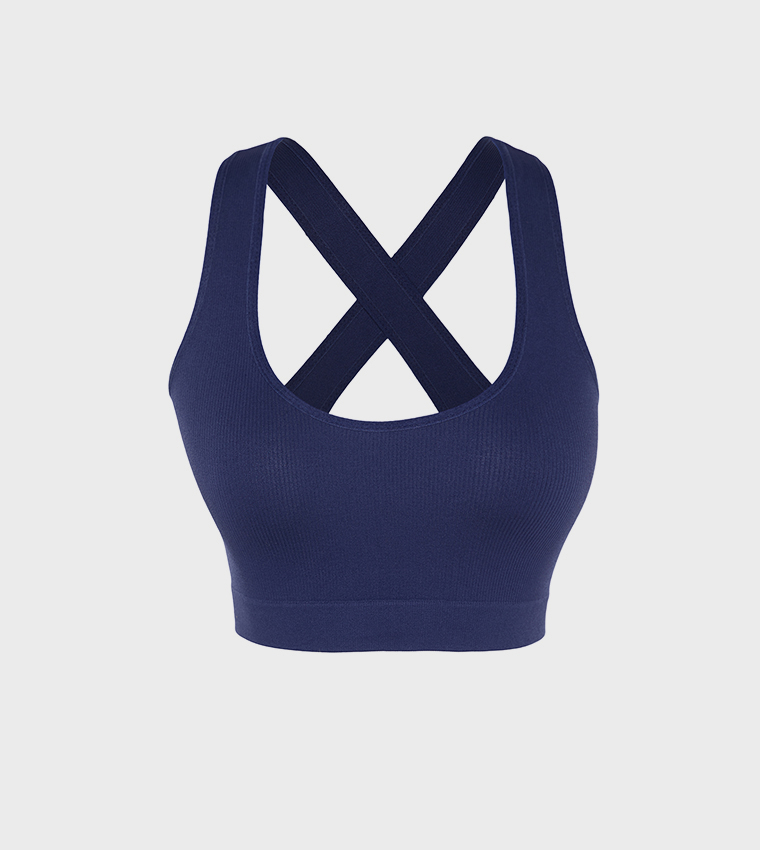 adidas Sports Bra, M, Blue - Trendyol