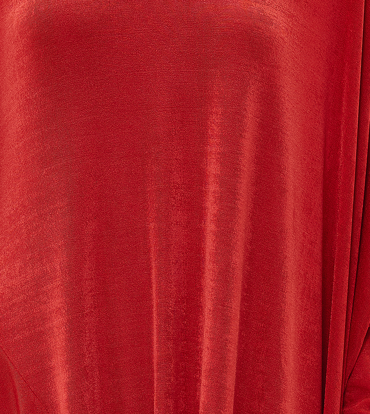 Solid Knitted Kaftan Dress