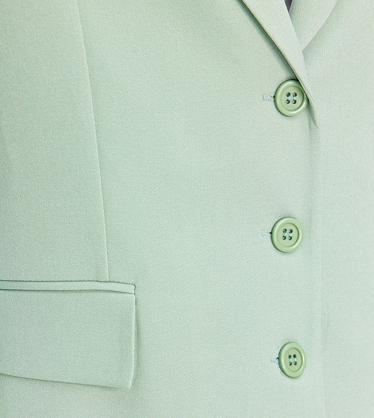 Lapel Collar Long Sleeves Blazer