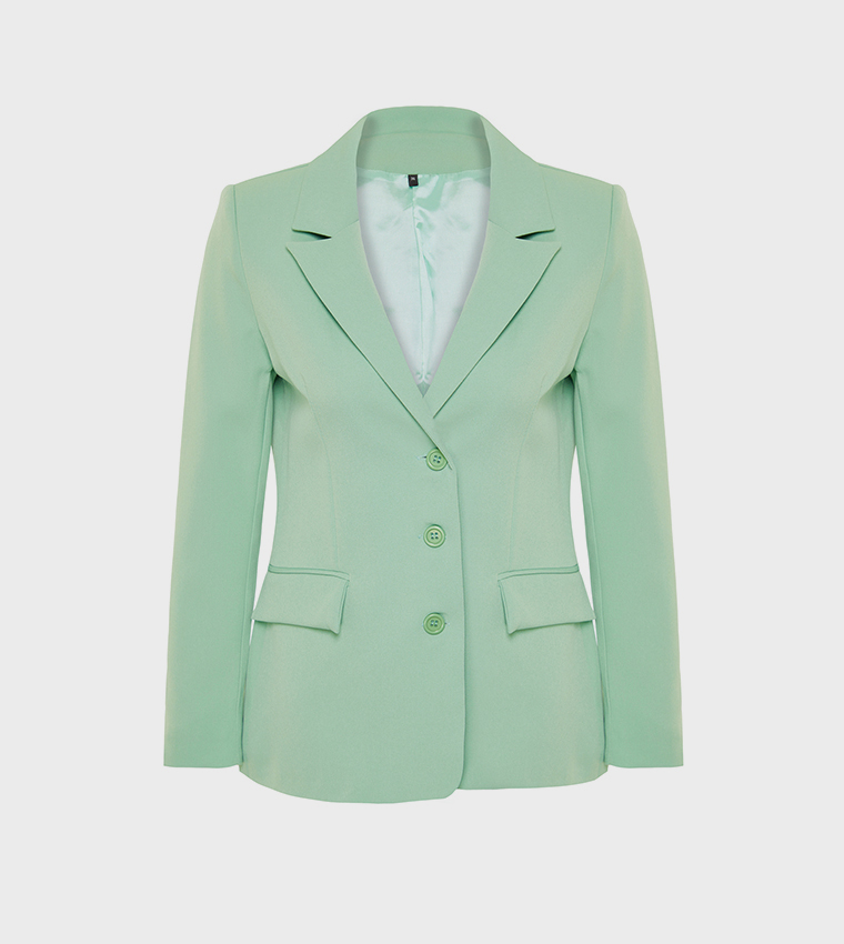 Lapel Collar Long Sleeves Blazer