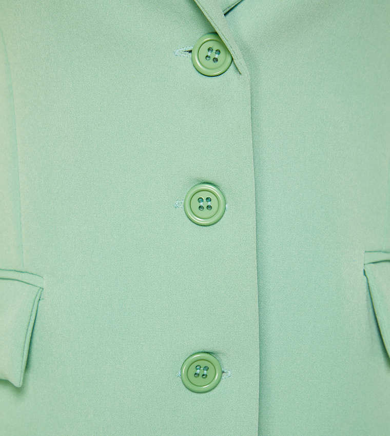 Lapel Collar Long Sleeves Blazer