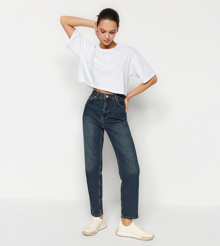 High-Rise Slim Fit Jeans
