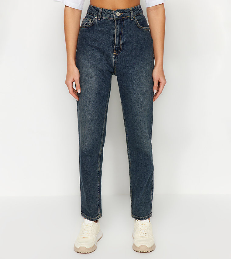 High-Rise Slim Fit Jeans