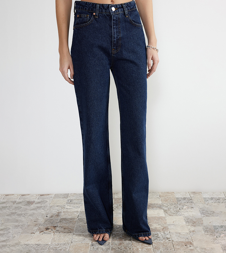 Washed High waist Wide Leg Jeans