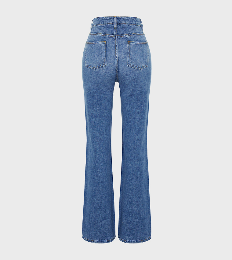 Faded High Waist Baggy Jeans