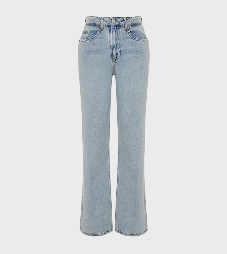 Faded High Waist Baggy Jeans