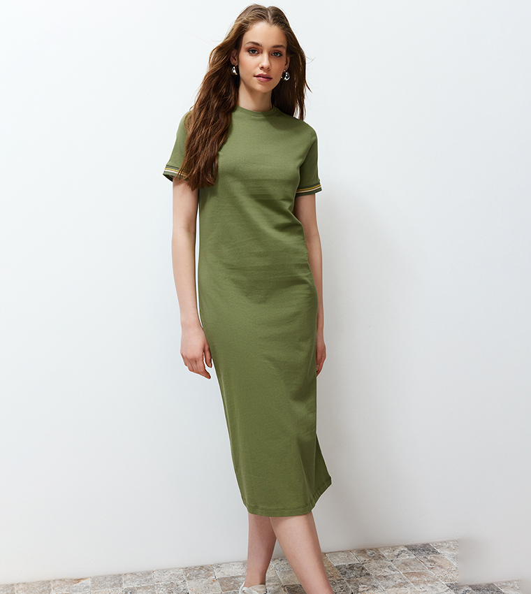 Khaki casual dress best sale