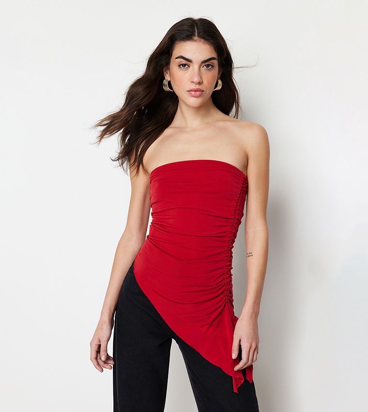 Trendyol corset top in red