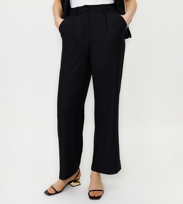 Solid Vest and Trouser Set