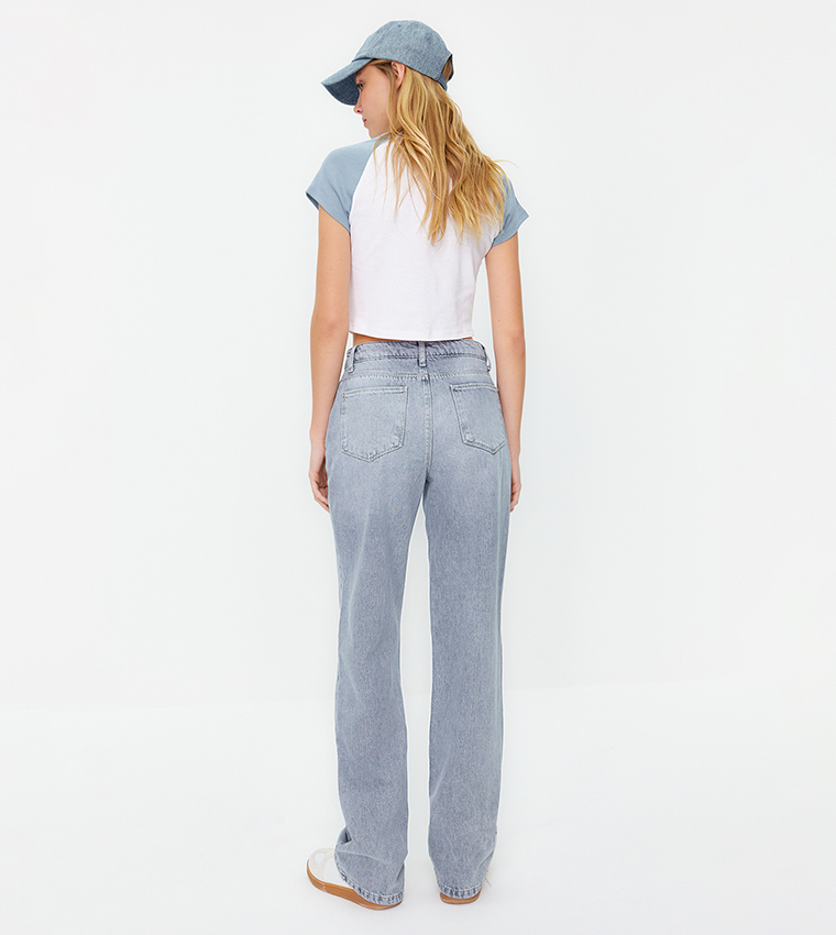 Washed Low Waist Baggy Jeans