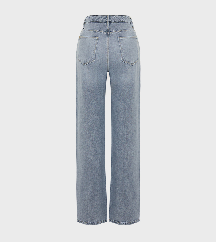 Washed Low Waist Baggy Jeans