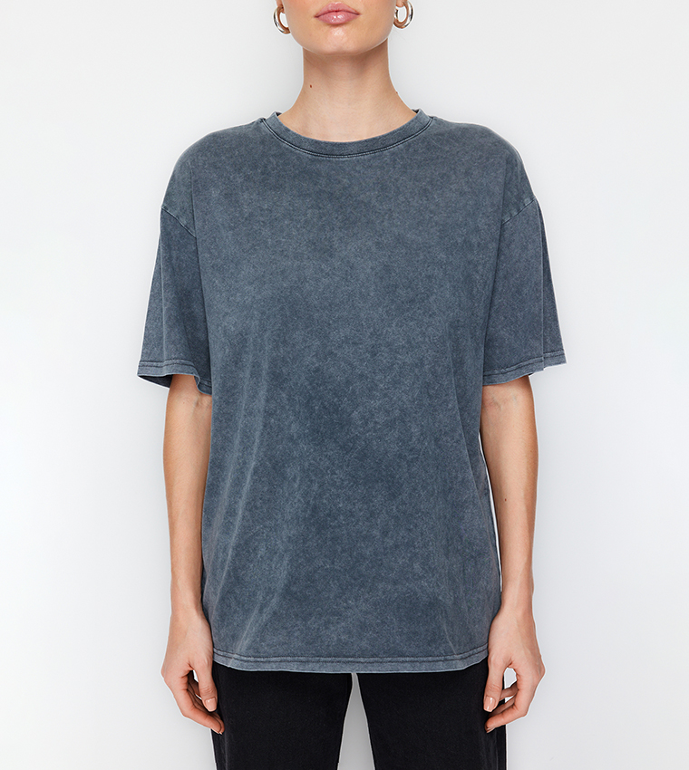 Back Print Boyfriend Fit Top
