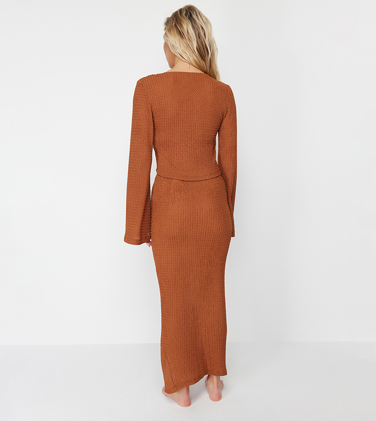 Ribbed Top and Skirt Co-Ord Set