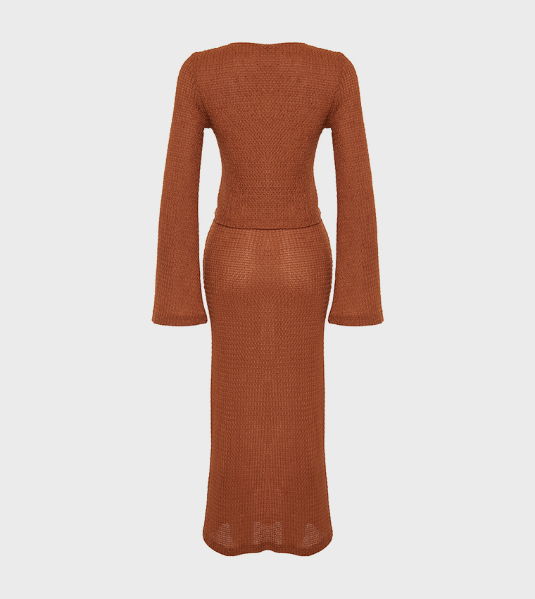Ribbed Top and Skirt Co-Ord Set