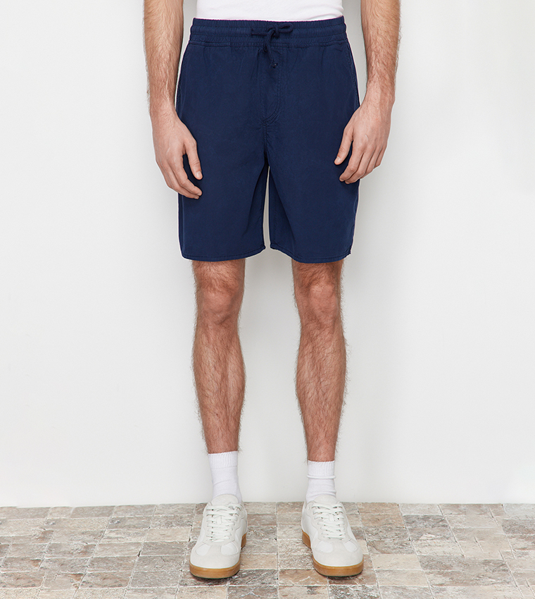 0401~drawstring waist shorts with print main image 0