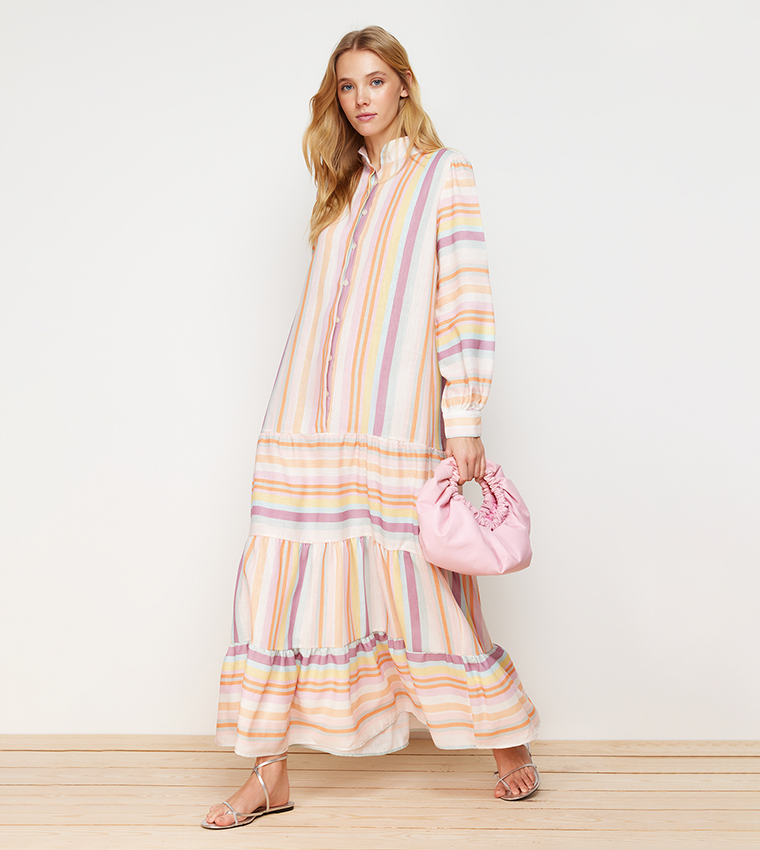 Striped Tiered Dress