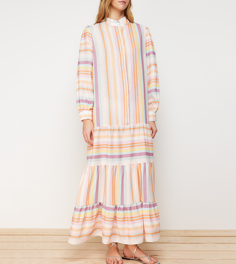 Striped Tiered Dress