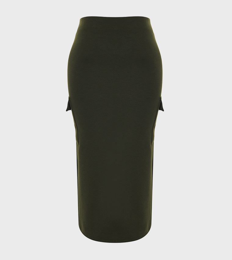 Khaki pencil skirt 4xl hotsell