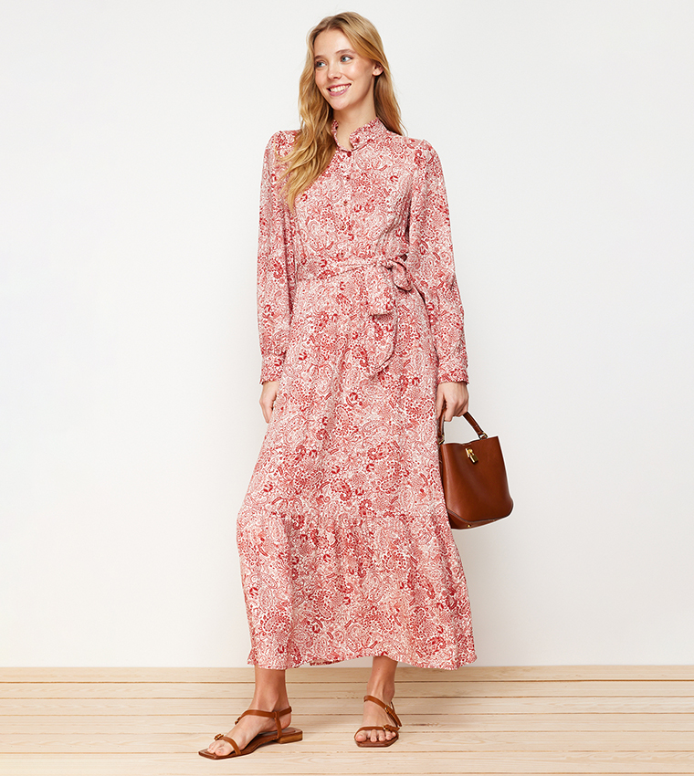 Floral Print Woven Tiered Dress