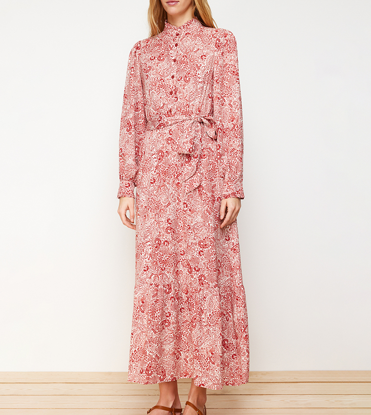 Floral Print Woven Tiered Dress