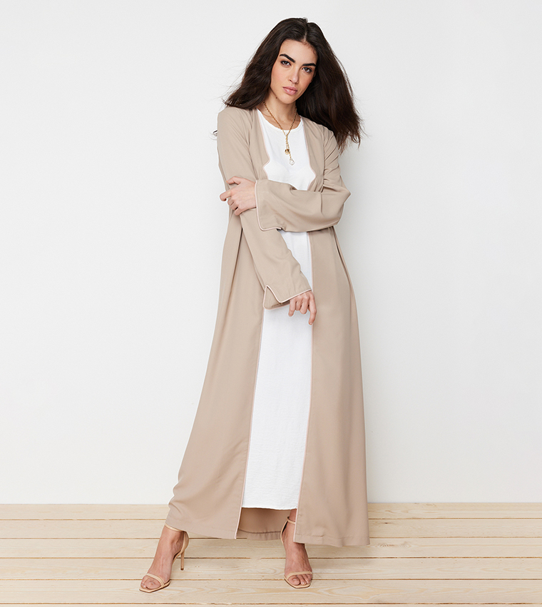 Color Block Abaya with Inner Dress