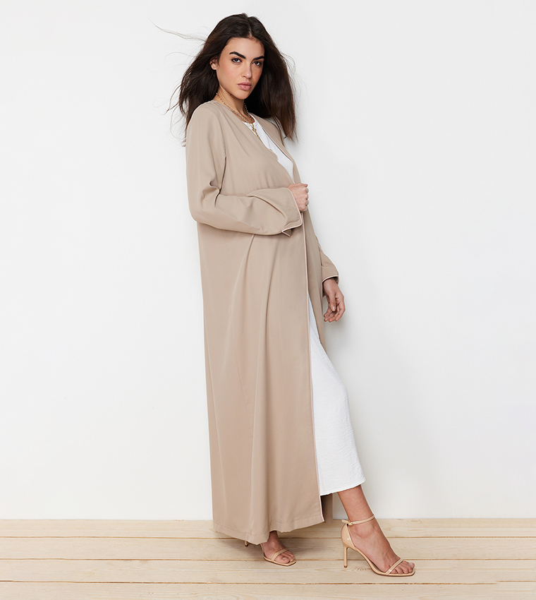 Color Block Abaya with Inner Dress
