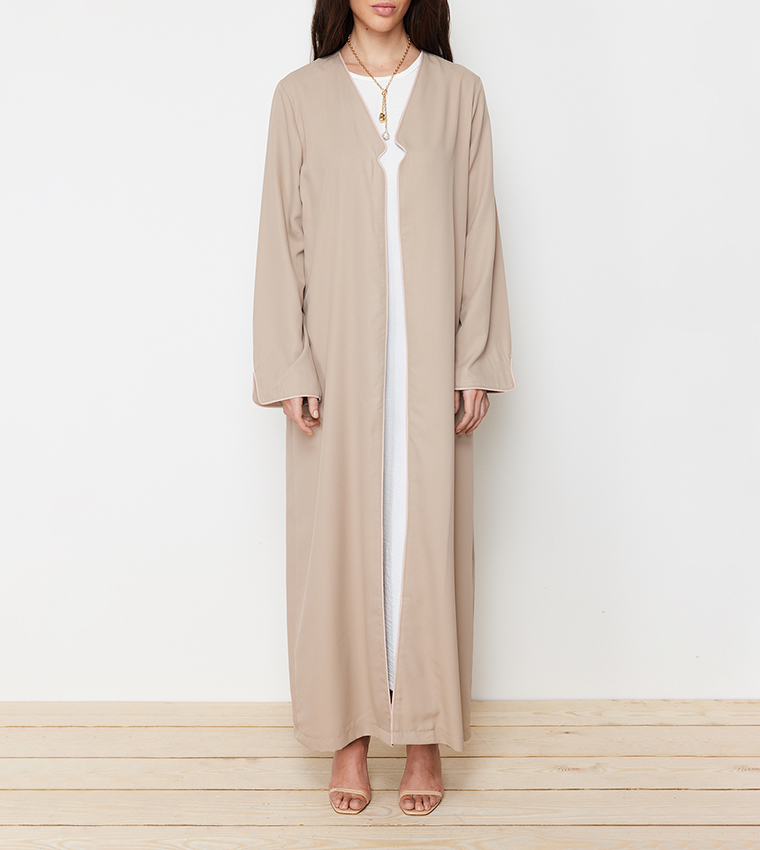 Color Block Abaya with Inner Dress