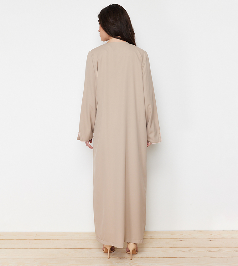 Color Block Abaya with Inner Dress