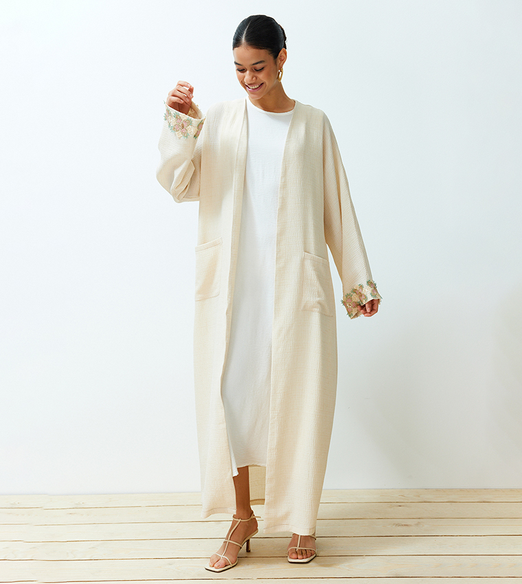 Embroidered Cuff Abaya
