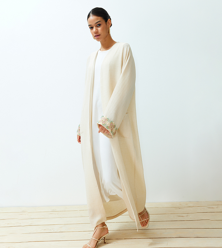 Embroidered Cuff Abaya
