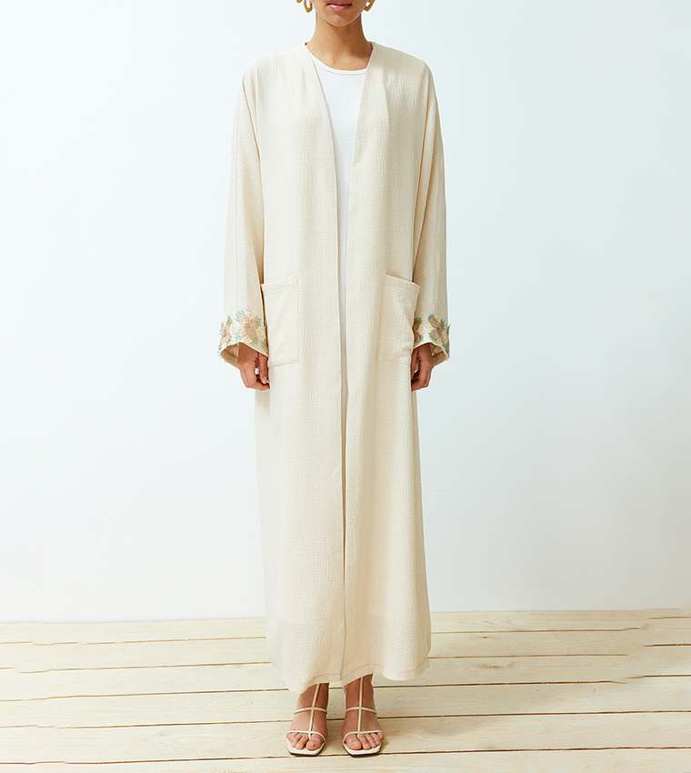 Embroidered Cuff Abaya
