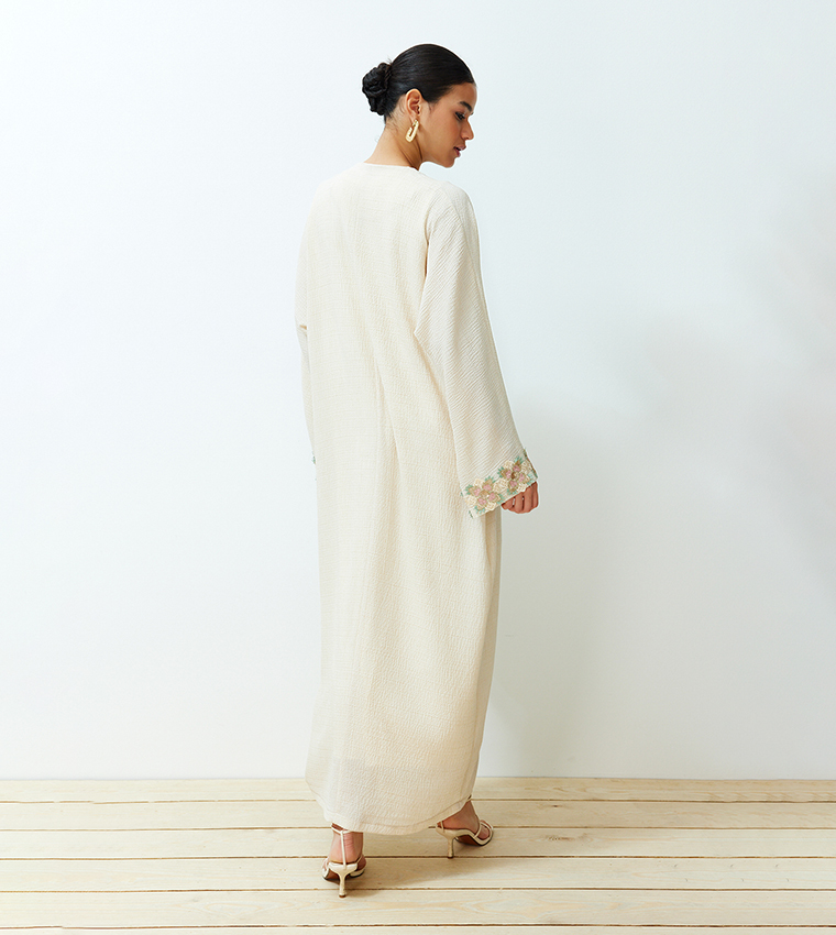 Embroidered Cuff Abaya
