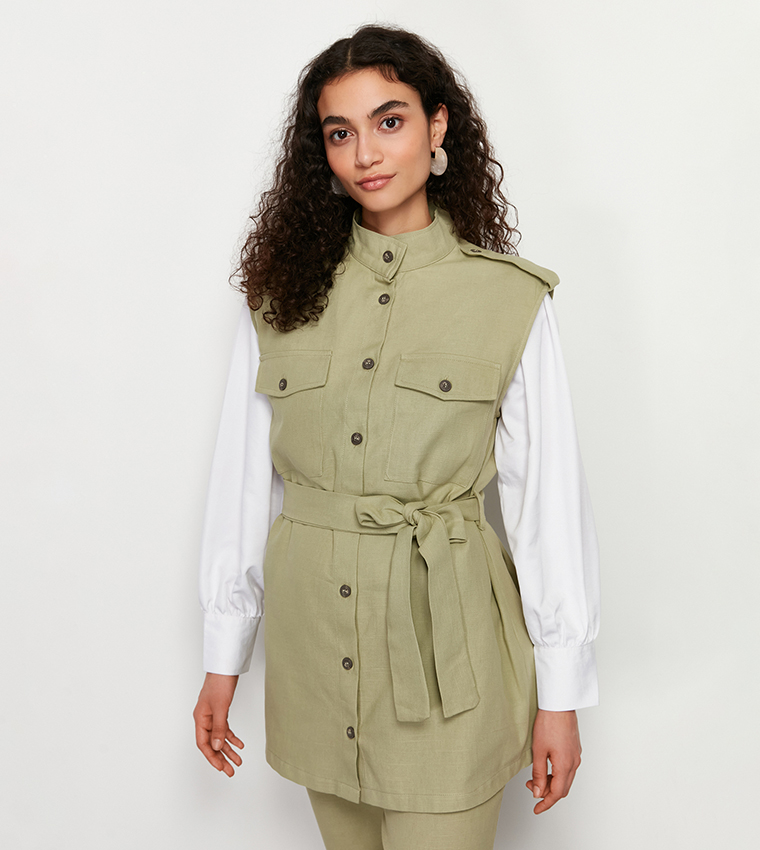Gabardine Vest and Trouser Set