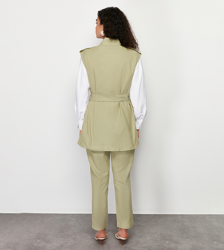 Gabardine Vest and Trouser Set