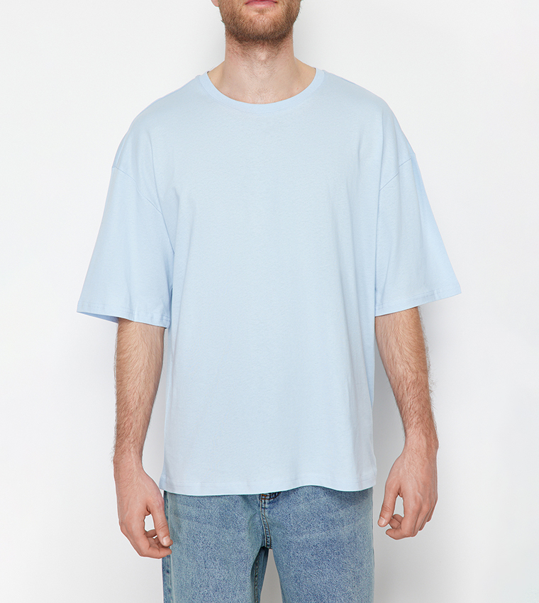Solid Crew Neck Oversized T-Shirt