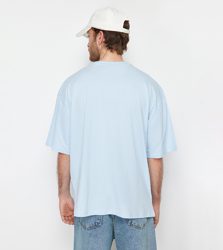 Solid Crew Neck Oversized T-Shirt