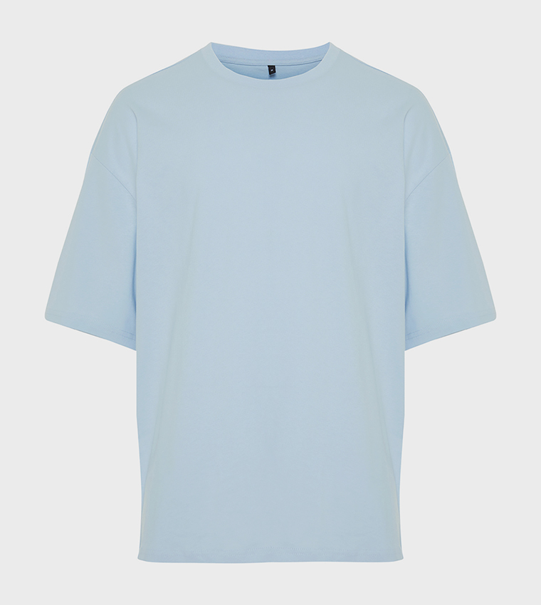 Solid Crew Neck Oversized T-Shirt