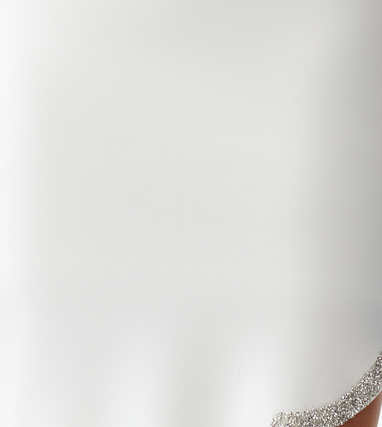 Embellished Strapless Midi Dress