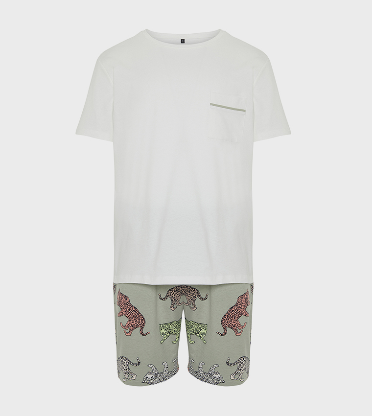 Printed Short Sleeves Pyjama Set