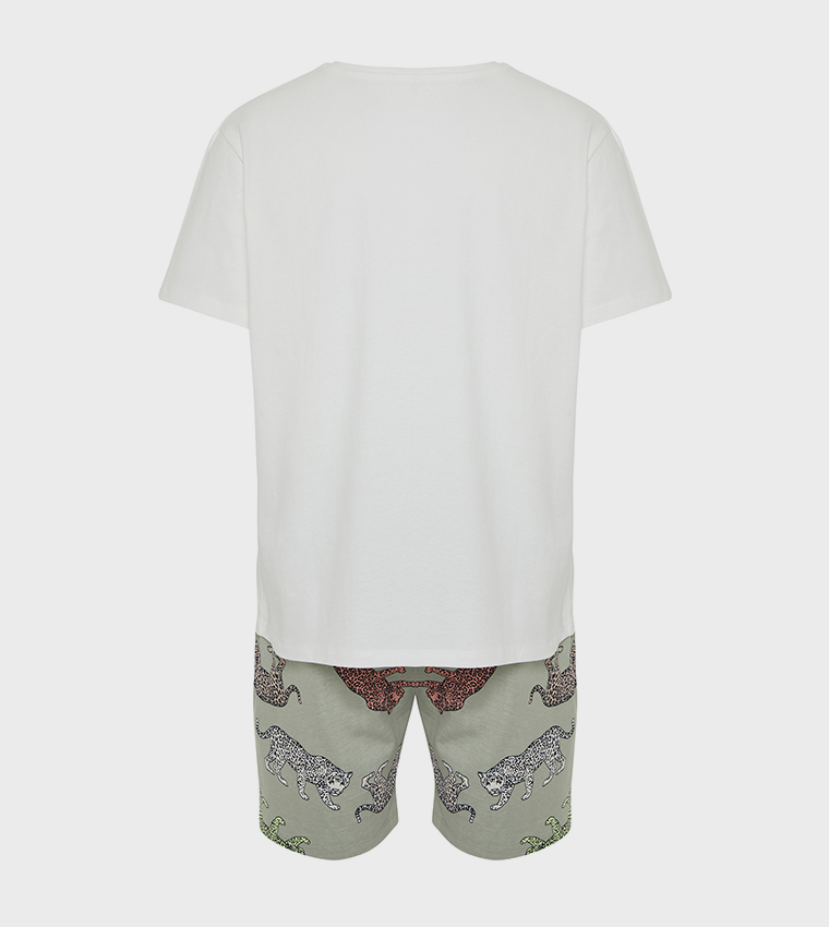 Printed Short Sleeves Pyjama Set