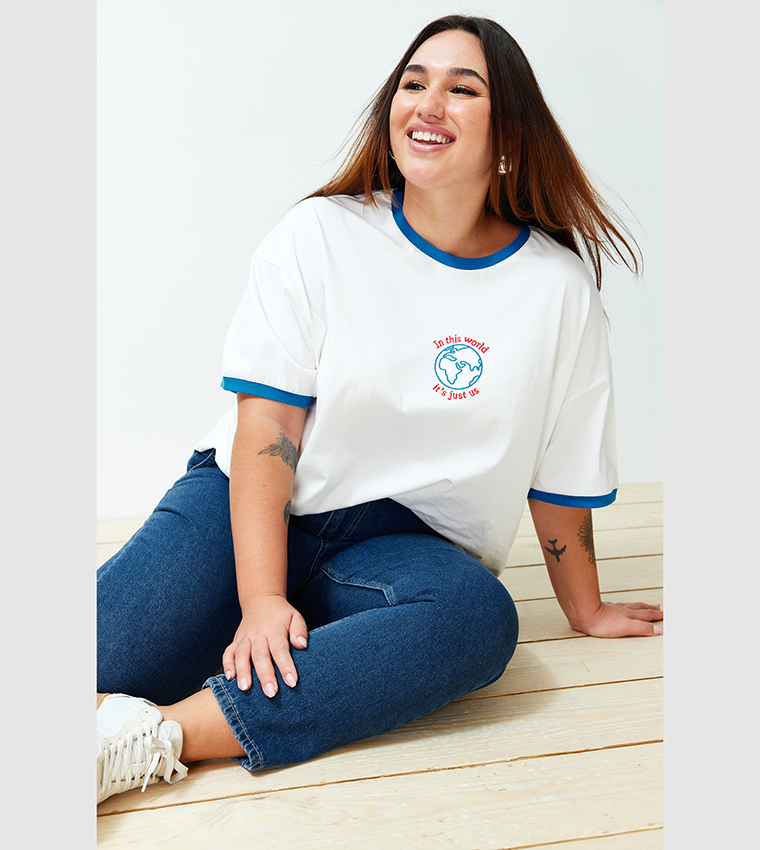 Printed Short Sleeves Oversized T-Shirt