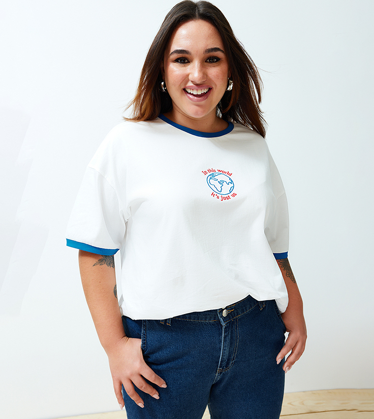 Printed Short Sleeves Oversized T-Shirt