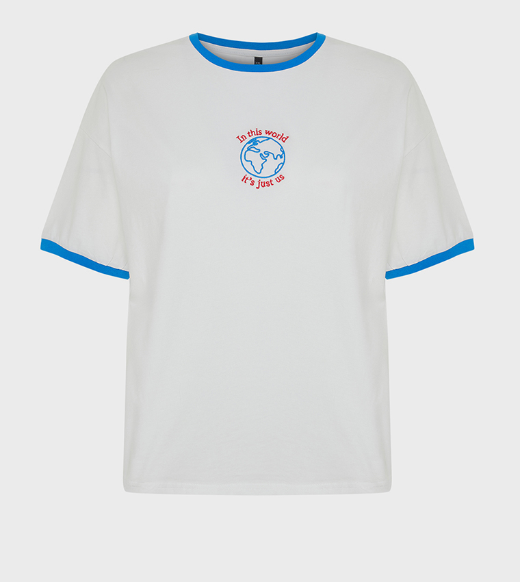 Printed Short Sleeves Oversized T-Shirt
