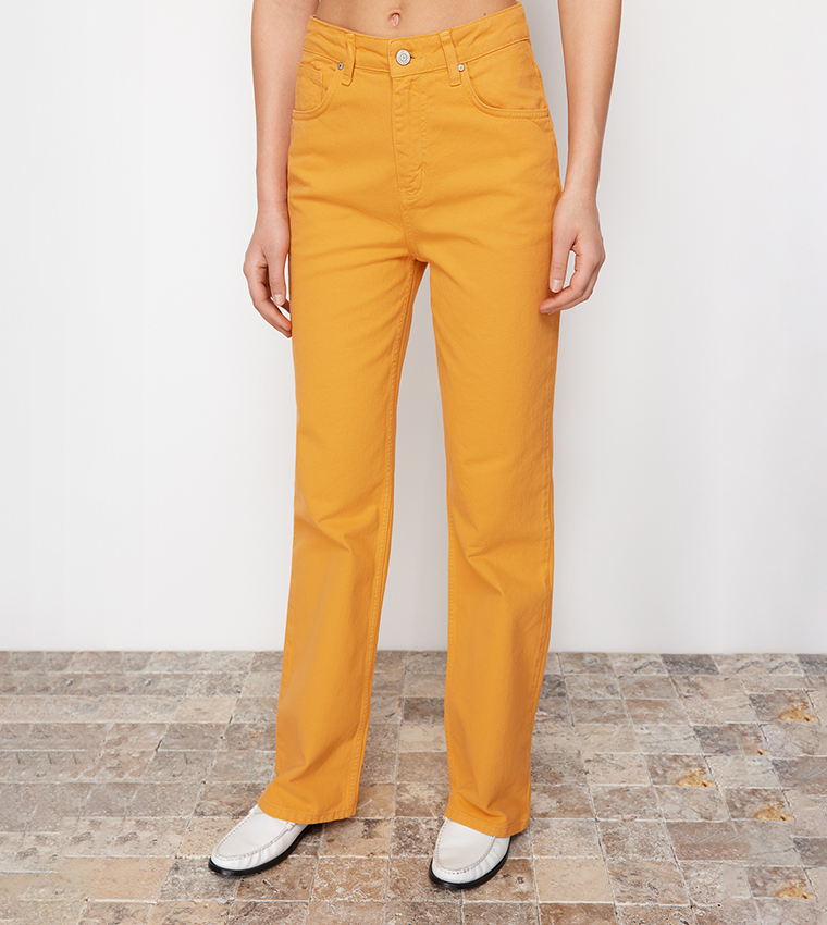 High Waist Straight Fit Jeans